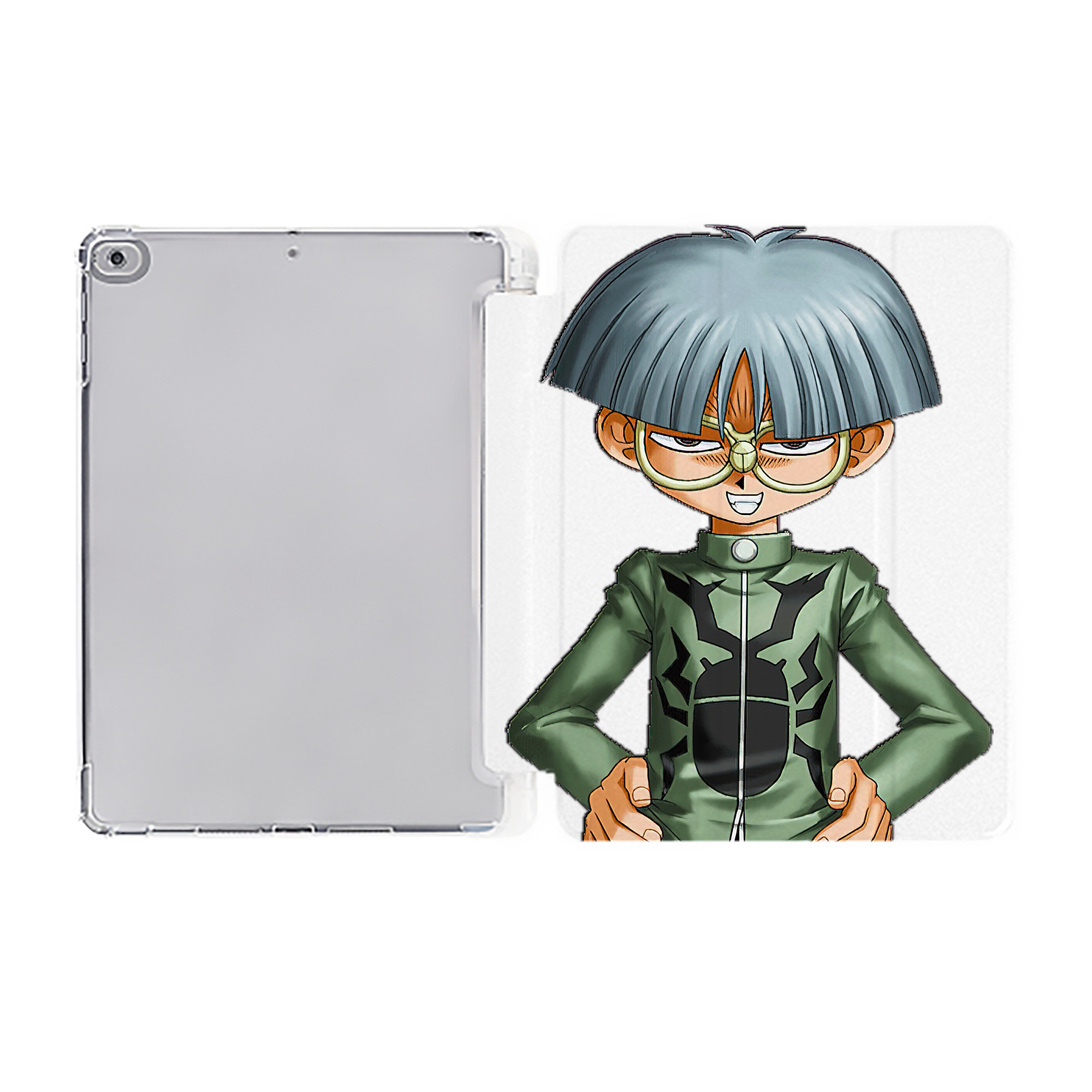 （画像用） 遊☆戯☆王 Yu-Gi-Oh! IPad ケース ペン収納付き 三つ折りスタンド PUレザー×シリコン 対応機種9.5/10.5/10.9インチ